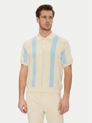 Blend Polo 20717954 Beżowy Regular Fit. Brązowe koszulki polo męskie Blend, m, bez wzorów, z bawełny, bez kołnierzyka, bez ramiączek. Za 119.99 zł.