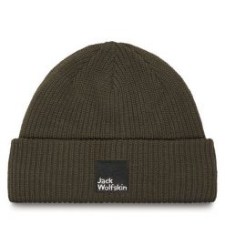 Czapka Jack Wolfskin. Zielone czapki męskie Jack Wolfskin, na zimę, bez wzorów. Za 139.99 zł.