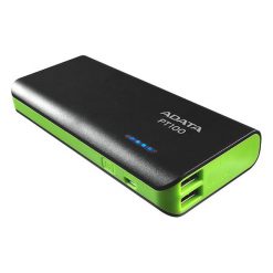 Adata PT100 10000 mAh Czarno-zielony PowerBank. Czarne powerbanki ADATA. Za 59.99 zł.