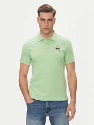 KARL LAGERFELD Polo 745710 552224 Zielony Regular Fit. Zielone koszulki polo męskie KARL LAGERFELD, m, bez wzorów, z bawełny, bez kołnierzyka, bez ramiączek. Za 279.99 zł.