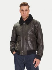 JOOP! Kurtka skórzana Falko 80000864 Szary Regular Fit. Szare kurtki męskie JOOP!, m, bez wzorów, ze skóry, bez ramiączek, bez kaptura. Za 2,179.00 zł.