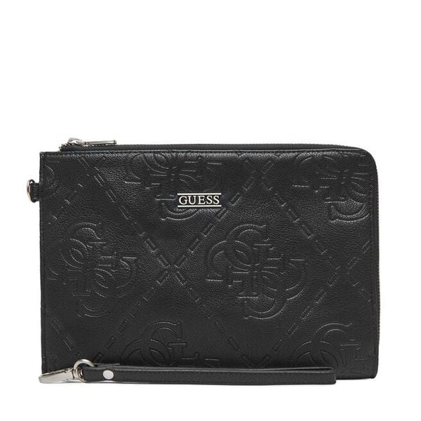 Saszetka Guess. Czarne saszetki męskie Guess, z aplikacjami, małe. Za 189.99 zł.