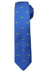 Błękitny Stylowy Krawat -Angelo di Monti- 6 cm, Męski, w Zielone Papugi, Motyw Zwierzęcy. Niebieskie krawaty i muchy męskie Angelo di Monti, bez wzorów, eleganckie. Za 45.00 zł.