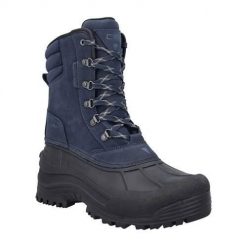 Buty trekkingowe męskie CMP Kinos Snow Wp. Czarne buty zimowe męskie CMP, bez wzorów, z materiału, sportowe, za kostkę, bez obcasa, bez zapięcia. W wyprzedaży za 299.99 zł.