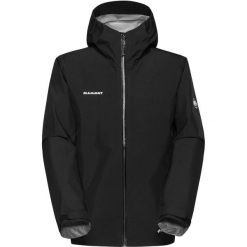 Kurtka z membraną męska Mammut Crater Light HS Hooded Jacket. Czarne kurtki męskie Mammut, m, bez wzorów, bez ramiączek, bez kaptura. Za 1,488.15 zł.