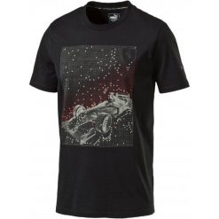 Puma Ferrari Graphic Tee Moonless Night M. Czarne t-shirty sportowe męskie Puma, z bawełny, klasyczne. W wyprzedaży za 155.00 zł.