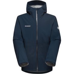 Kurtka przeciwdeszczowa męska Mammut Linard Guide HS Hooded Jacket. Niebieskie kurtki męskie Mammut, m, bez wzorów, sportowe, bez ramiączek, bez kaptura. Za 1,269.99 zł.