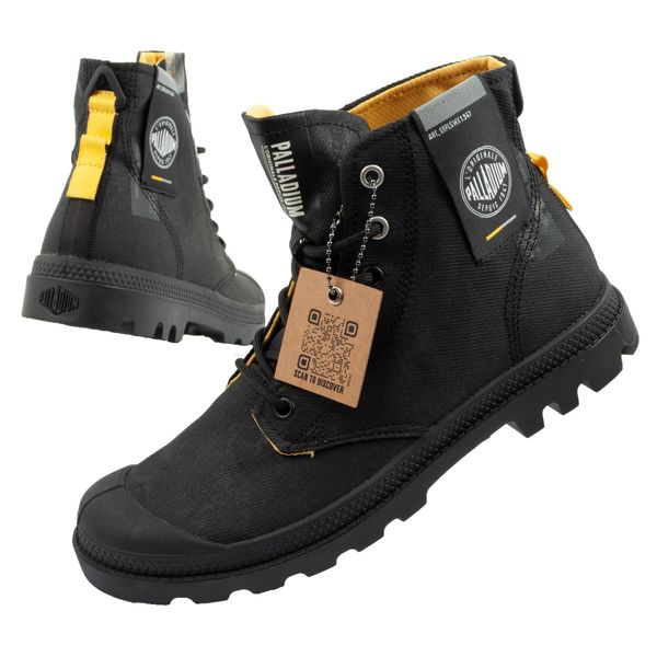 Buty trampki męskie Palladium Pampa Surplus. Czarne trampki męskie Palladium, bez wzorów, z materiału, bez zapięcia. Za 269.00 zł.