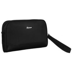 Elegancka nerka męska z poliestru i skóry ekologicznej w czarnym kolorze - Peterson. Czarne saszetki męskie Peterson, bez wzorów, ze skóry ekologicznej. Za 84.99 zł.