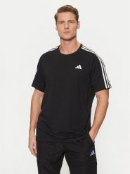 Adidas Koszulka techniczna Own the Run 3-Stripes IQ3834 Czarny Regular Fit. Czarne t-shirty sportowe męskie ADIDAS, m, bez wzorów, z syntetyku, sportowe, bez ramiączek. Za 129.99 zł.