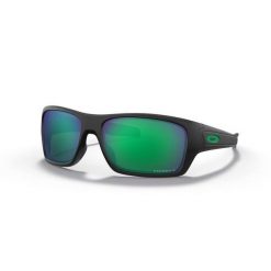 Polaryzacyjne okulary przeciwsłoneczne szklane Oakley Turbine Prizm. Czarne okulary przeciwsłoneczne męskie Oakley, bez wzorów, sportowe, szklane. Za 994.65 zł.
