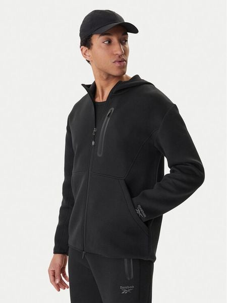Reebok Bluza Anderson RK25544CCM Czarny Regular Fit. Czarne bluzy rozpinane męskie Reebok, m, bez wzorów, z bawełny, bez ramiączek, bez kaptura. Za 241.99 zł.
