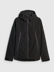 4F Kurtka przejściowa membrana 5000 męska - czarna M. Czarne kurtki męskie 4f, m, bez wzorów, z materiału, bez ramiączek, bez kaptura. Za 349.99 zł.