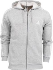Adidas Bluza męska adidas Essentials Fleece 3-Stripes Full-Zip szara IJ6479 S. Szare bluzy nierozpinane męskie ADIDAS, m, bez wzorów, bez ramiączek, bez kaptura. Za 237.23 zł.