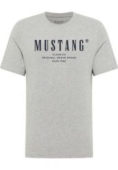 Męski T-Shirt Mustang Style Alex Mid Grey Mélange 1017330 4140. Szare t-shirty męskie Mustang, m, bez wzorów, bez kołnierzyka, bez ramiączek. Za 69.99 zł.