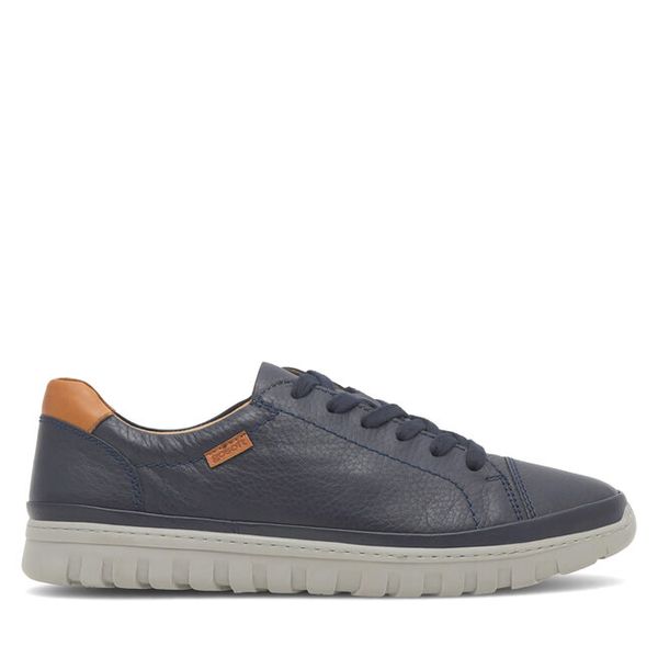 Półbuty Go Soft. Niebieskie codzienne półbuty męskie GO SOFT, bez wzorów, bez obcasa, bez zapięcia. Za 229.99 zł.