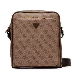 Saszetka Guess. Brązowe saszetki męskie Guess, z aplikacjami, młodzieżowe, małe. Za 249.99 zł.