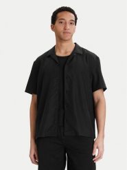 Calvin Klein Koszula LV04LF114G Czarny Relaxed Fit. Czarne koszule męskie Calvin Klein, l, bez wzorów, z syntetyku, bez kołnierzyka, bez ramiączek. Za 409.99 zł.