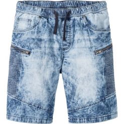 Bermudy dżinsowe z gumką w talii Regular Fit bonprix niebieski denim. Jeansy męskie marki bonprix. Za 54.99 zł.
