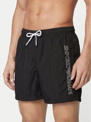 Emporio Armani Szorty kąpielowe EM000583 AF20425 UC001 Czarny. Czarne kąpielówki męskie Emporio Armani, m, bez wzorów, z syntetyku. Za 399.99 zł.