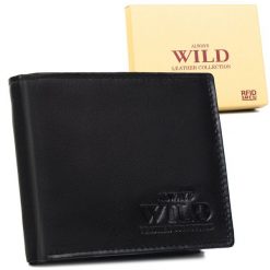 Portfel skórzany Always Wild N7-P-SCR czarny. Czarne portfele męskie Always Wild, bez wzorów, ze skóry. Za 37.99 zł.