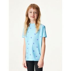 Dětské funkční triko, Sv. Modrá, Květiny. Niebieskie t-shirty sportowe męskie UNUO, l, bez wzorów, sportowe, bez ramiączek. Za 104.00 zł.