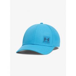 Czapka z daszkiem Under Armour Iso-Chill Armourvent Adjustable Cap. Niebieskie czapki męskie Under Armour, na zimę, bez wzorów. Za 95.99 zł.