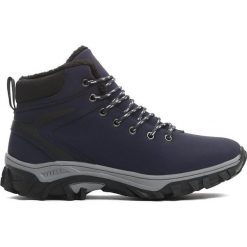 Granatowe Trapery Quick-Tempered. Niebieskie buty zimowe męskie Born2be, na jesień, z materiału. Za 119.99 zł.