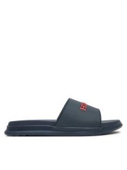 Tommy Hilfiger Klapki FM0FM05430 Granatowy. Niebieskie klapki i japonki męskie Tommy Hilfiger, bez wzorów, ze skóry. Za 159.99 zł.