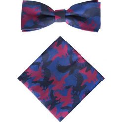 Mucha z poszetką MUW0003197. Czerwone krawaty i muchy męskie Giacomo Conti, z nadrukiem. Za 129.00 zł.