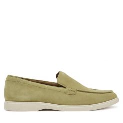 Półbuty Clarks. Zielone codzienne półbuty męskie Clarks, bez wzorów, bez obcasa, bez zapięcia. Za 319.99 zł.