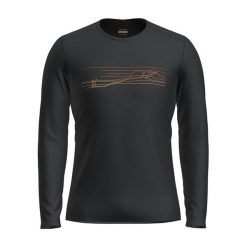 Bluza termoaktywna męska icebreaker 200 Oasis Crewe Ski Stripes. Czarne bielizna termoaktywna męska Icebreaker, m, bez wzorów, bez ramiączek, trekkingowe. Za 329.99 zł.