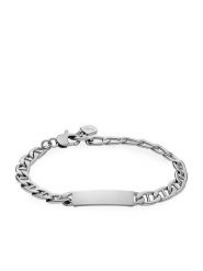 Fossil Bransoletka JF04823040 Srebrny. Szare biżuteria dla mężczyzn Fossil, z tworzywa sztucznego, metalowe. Za 229.99 zł.