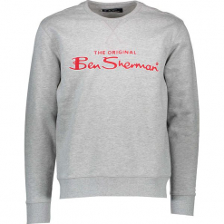 Bluza w kolorze szarym. Szare bluzy nierozpinane męskie Ben Sherman, z haftami. W wyprzedaży za 173.95 zł.