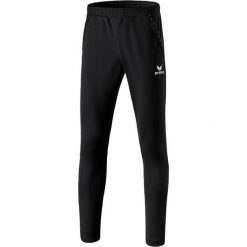 Spodnie treningowe męskie Erima Training Pants with calf insert 2.0. Czarne długie spodnie sportowe męskie Erima, bez wzorów, do piłki nożnej. Za 169.99 zł.