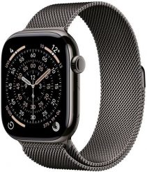Smartwatch Apple Watch 11 GPS + Cellular 42mm Slate Titanium Milanese Loop Grafitowy (MF8U4ET/A). Szare zegarki smartwatch Apple. Za 3,831.46 zł.