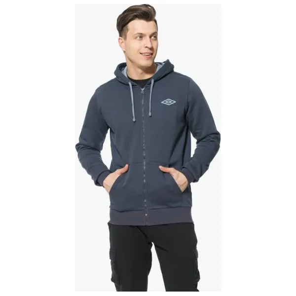 Umbro Bluza Zip Through Fleece Hoody , granatowy, rozmiar M. Niebieskie bluzy z kapturem męskie Umbro, m, bez wzorów, z bawełny, z kapturem. W wyprzedaży za 79.99 zł.