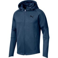Bluza "Evostripe Move" w kolorze morskim. Niebieskie bluzy z kapturem męskie Puma, m, z materiału, z kapturem. W wyprzedaży za 141.95 zł.