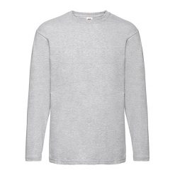 Męska Koszulka Z Długim Rękawem Valueweight Heather. Szare koszulki męskie z długim rękawem Fruit of the Loom, m, bez wzorów, sportowe, bez kołnierzyka, bez ramiączek. Za 51.99 zł.