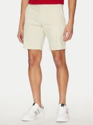 Tommy Hilfiger Szorty materiałowe Brooklyn MW0MW23563 Beżowy Regular Fit. Brązowe szorty męskie Tommy Hilfiger, bez wzorów, z bawełny. Za 219.99 zł.