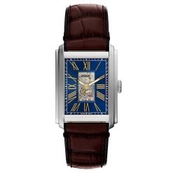 Fossil Mężczyźni zegarek Carraway - stal nierdzewna i skóra Zegarki męskie 1 ct Męskie. Brązowe zegarki męskie Fossil, z materiału, srebrne. Za 1,108.99 zł.