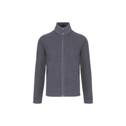 Gruby polar zapinany na zamek błyskawiczny Kariban Marco. Szare bluzy z polaru męskie KARIBAN, m, bez wzorów, z polaru, bez ramiączek, bez kaptura. Za 180.00 zł.