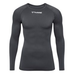 Koszulka z długim rękawem Hummel BL Comfort 2.0. Szare koszulki męskie z długim rękawem HUMMEL, bez wzorów, sportowe, bez kołnierzyka, bez ramiączek. Za 203.50 zł.