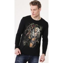 Czarna Koszulka Rocking. Koszulki męskie z długim rękawem marki Born2be. Za 49.99 zł.