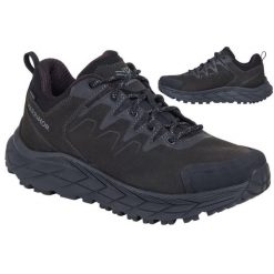Buty turystyczne męskie Karrimor Goshawk Low. Czarne buty trekkingowe męskie Karrimor, bez wzorów, sportowe, bez obcasa, bez zapięcia. W wyprzedaży za 299.99 zł.