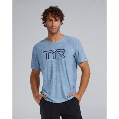 Koszulka męska TYR Airtec. Niebieskie t-shirty sportowe męskie TYR, m, bez wzorów, sportowe, bez ramiączek. Za 269.99 zł.