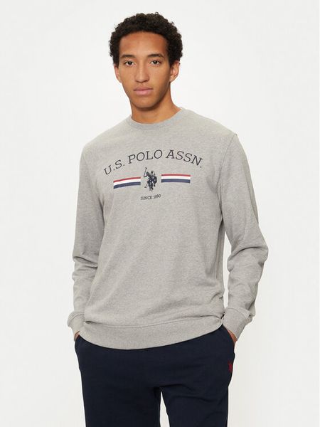 U.S. Polo Assn. Bluza MUP1660 Szary Regular Fit. Szare bluzy nierozpinane męskie U.S. Polo Assn., m, bez wzorów, z bawełny, bez ramiączek, bez kaptura. Za 139.99 zł.