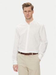 BOSS Koszula H-Joe-Standup-252 50539209 Biały Regular Fit. Białe koszule męskie Boss, m, bez wzorów, z bawełny, bez kołnierzyka, bez ramiączek. Za 329.99 zł.