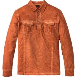 Shirt polo z długim rękawem Regular Fit bonprix ciemnopomarańczowy. Koszulki męskie z długim rękawem marki 4f. Za 59.99 zł.