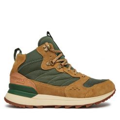 Trekkingi Merrell. Brązowe buty zimowe męskie Merrell, bez wzorów, sportowe, bez obcasa, bez zapięcia. Za 359.99 zł.